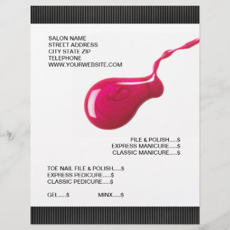 Prijslijst Flyer Nagelstudio