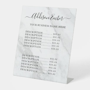 Prijslijst Honey Business Sokkelbord Reclamebord Met Voetstuk