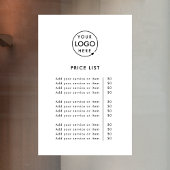 Prijslijst | Logo Zakelijk Modern Professioneel Raamsticker