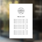 Prijslijst | Logo Zakelijk Modern Professioneel Raamsticker