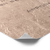 Prijslijst Make-up Ogen Wimpers Rose Kapsalon Poster (Hoek)