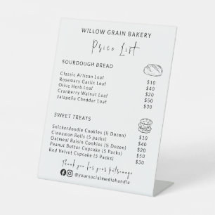 Prijslijst Menu Boerenmarkt Bedrijf Reclamebord Met Voetstuk