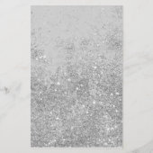 Prijslijst met moderne zilver Glitter Salon  Flyer (Achterkant)