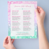 Prijslijst moderne mobiele services flyer (Hand)