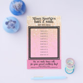 Prijslijst nagelstudio manicure pedicure salon flyer (Enkel)