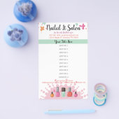 Prijslijst nagelstudio manicure pedicure salon flyer (Enkel)