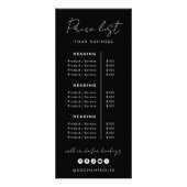 Prijslijst Professionele Aangepaste Producten Dien Reclamekaart (Voorkant)