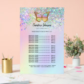 prijslijst schoonheidssalon acryl bord (Huwelijk)