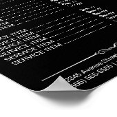 Prijslijst Schoonheidssalon Moderne Witte Marmer Poster (Hoek)