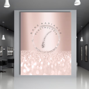 Prijslijst Schoonheidssalon Rose Glitter Electroly Flyer