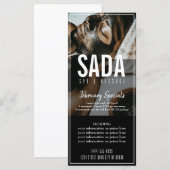 Prijslijst van het massagemenu Spa Salon Menu (Voorkant / Achterkant)