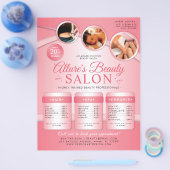 Prijslijst van professionele schoonheidssalon flyer (Enkel)