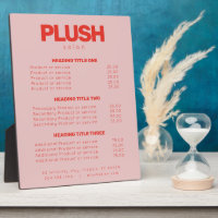 Prijslijst Vet Roze en Red Modern Salon Services