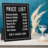 Prijslijst voor Barber-winkels Fotoplaat (Zijkant)