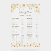 Prijslijst voor dagen acryl bord (Voorkant)