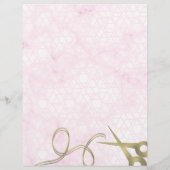 Prijslijst voor haarzout marmer roze goud flyer (Achterkant)