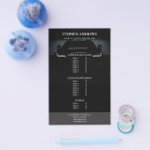 Prijslijst voor reparatie van auto's met automatis flyer (Enkel)