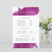 prijslijst voor zoutroze rook (Staand voorkant)