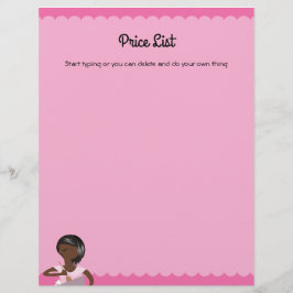 Prijslijstfolder van Afro-Amerikaanse thuisbakkeri Flyer