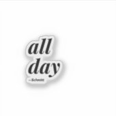 Prijsopgave hele dag Schmitt Sticker (Voorkant)