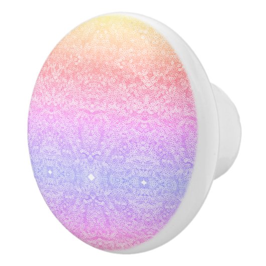 Prijspatgradiënt van de sequinelzijde roze paars g keramische knop (Rechts)