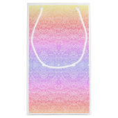 Prijspatgradiënt van de sequinelzijde roze paars g klein cadeauzakje (Achterkant)