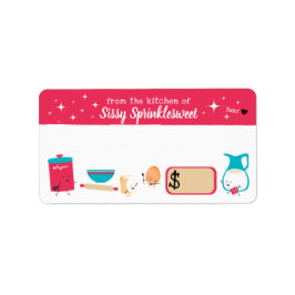 Prijssticker van labels voor het bakkerijproduct m