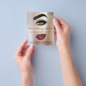 Prijstlijst Kapsalon Rose Lash Brow Make-up Lippen Flyer (Hand)