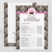 Prijstlijst Pretty Damask Bakery (Voorkant / Achterkant)