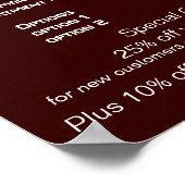 Prijstlijst Sunrise spa en salon Poster (Hoek)