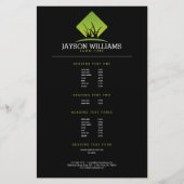 Prijstlijst voor modern gazononderhoud/tuinarchite flyer (Voorkant)