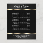 Prijzen van zwarte en metalen namaaktextuur flyer (Achterkant)