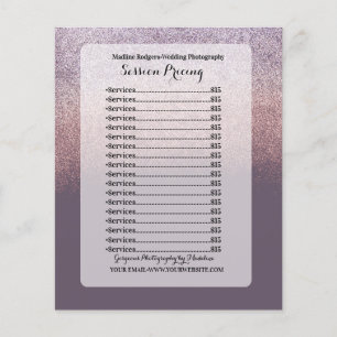 Prijzen voor Glitter Ombre Trouwfotografie Sessie Flyer