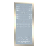 Prijzenlijst bakkerij reclamekaart (Achterkant)