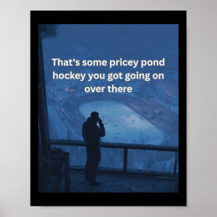 Prijzige Pond Hockey Outdoor Ijsbaan Tee Voor Hock Poster