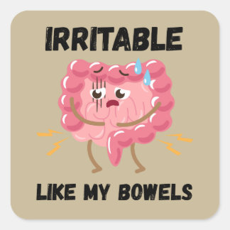 Prikkelbaar Als Mijn Darmen Vierkante Sticker