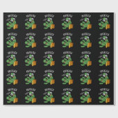 Prikkelbare Grappige Cactus Puns Donker BG Cadeaupapier (Vlak)