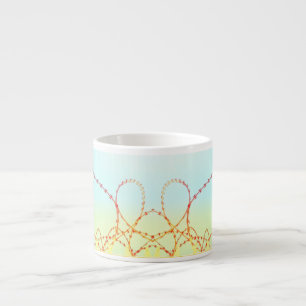 Prikkeldraad Droomachtige Turquoise Gele Koffiemok Espresso Kop
