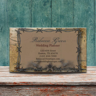 prikkeldraad landelijk western land boerderij visitekaartje