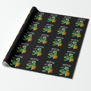 Prikkelige Grappige Cactus Woordspelingen Donkere Cadeaupapier
