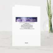 Prim Angel op een Slaapse kerstgewas Kaart (Achterkant)