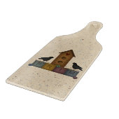 Prim Birdhouse Glass Cutting Board Snijplank (Hoek)