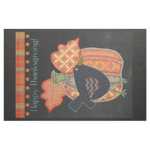 Prim Black Crow Patchwork Pompoen Thanksgiving Stof