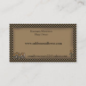 Prim Country Saltbox & Sunflowers Carte de visite (Dos)