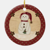 Prim Country Snowman Ornament (Achterkant)