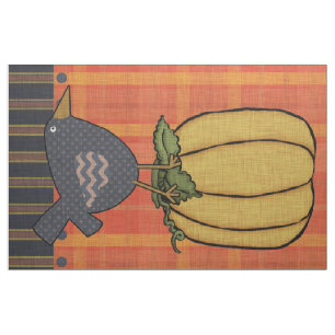 Prim Crow op Pompoen Fat Quarter Stof