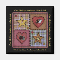 Prim Patchework Quilter's Magnet