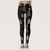 Prim Pumpkin, heks, kat | Halloween Leggings (Voorkant)