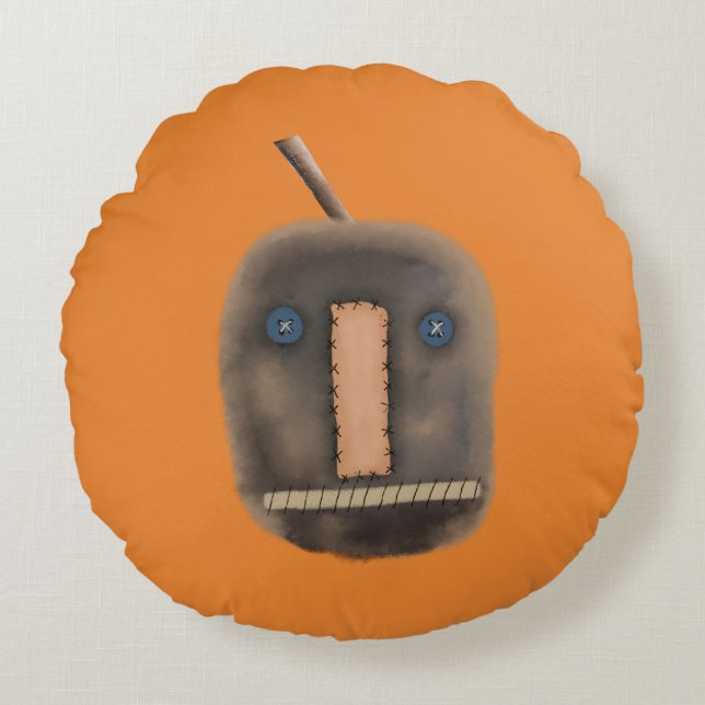 Prim Pumpkin | Kreep | Halloween Rond Kussen (Voorkant)