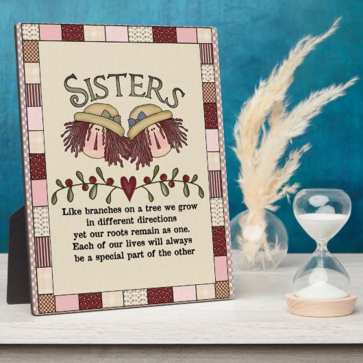 Prim Sisters Poem Plaque Fotoplaat (Zijkant)